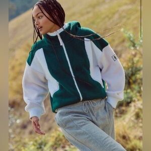 Free people hit the slopes fleece jacket NWT